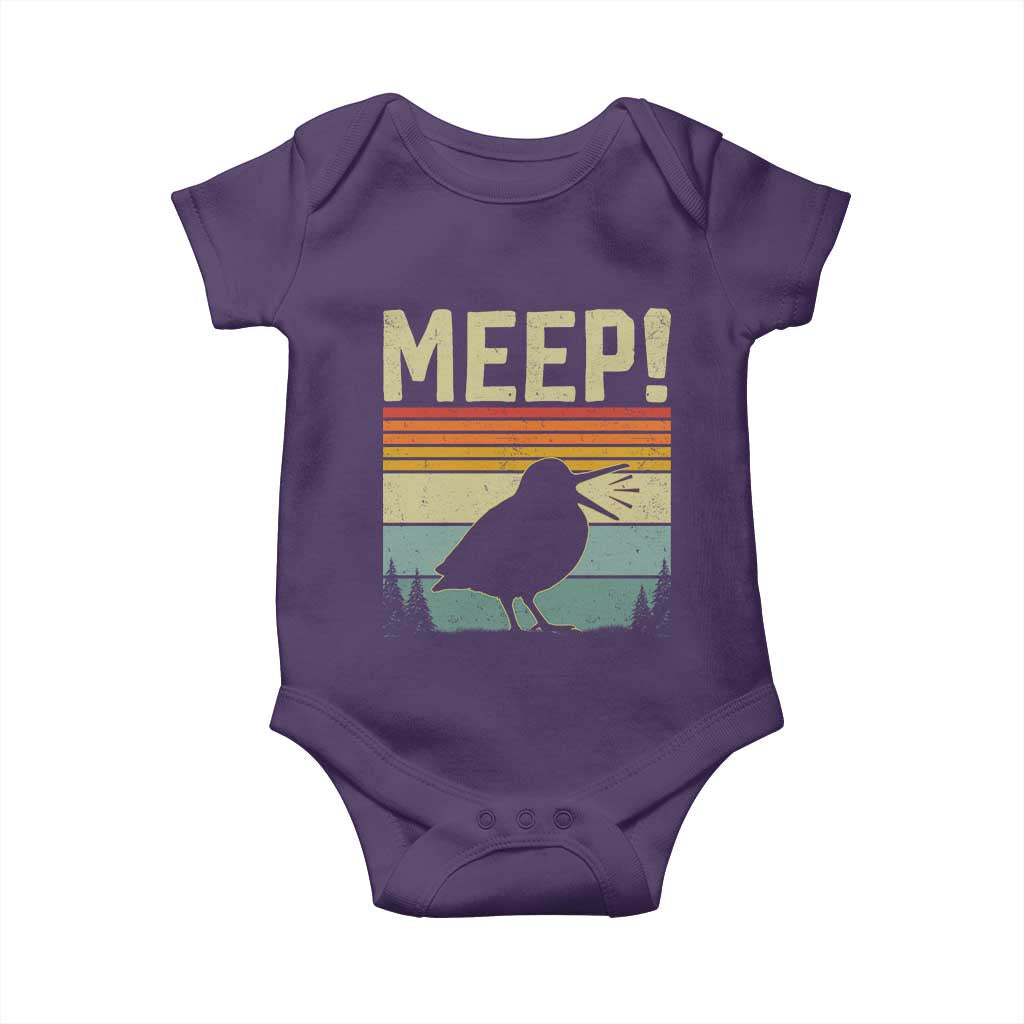 Meep Woodcock Baby Onesie Funny Nature Lover TS14 Purple Print Your Wear