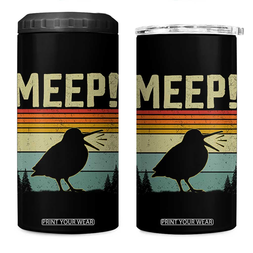 Meep Woodcock 4 in 1 Can Cooler Tumbler Funny Nature Lover TS14 One Size: 16 oz Black Print Your Wear