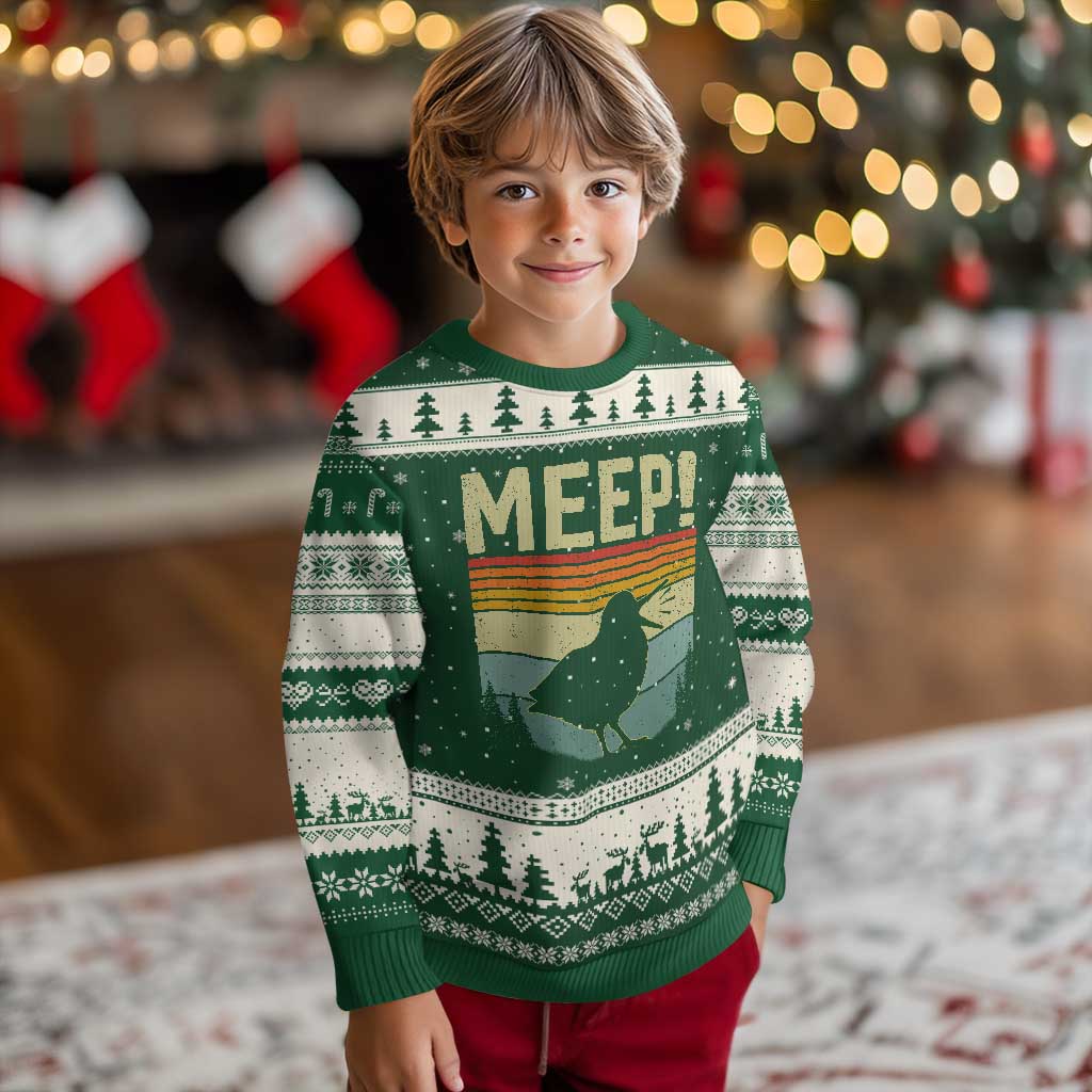 Meep Woodcock Ugly Christmas Sweater Funny Nature Lover TS14 Forest Green Beige Print Your Wear