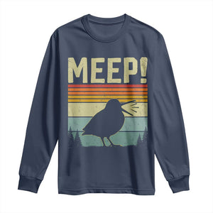 Meep Woodcock Long Sleeve Shirt Funny Nature Lover TS14 Navy Print Your Wear