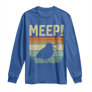 Meep Woodcock Long Sleeve Shirt Funny Nature Lover TS14 Royal Blue Print Your Wear