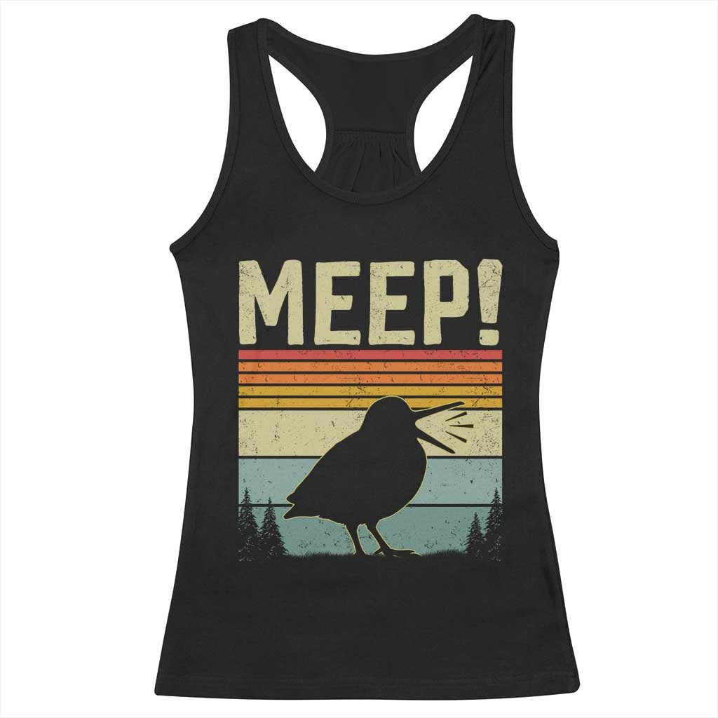 Meep Woodcock Racerback Tank Top Funny Nature Lover TS14 Black Print Your Wear