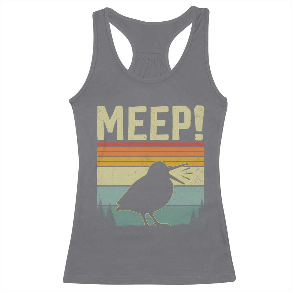 Meep Woodcock Racerback Tank Top Funny Nature Lover TS14 Charcoal Print Your Wear