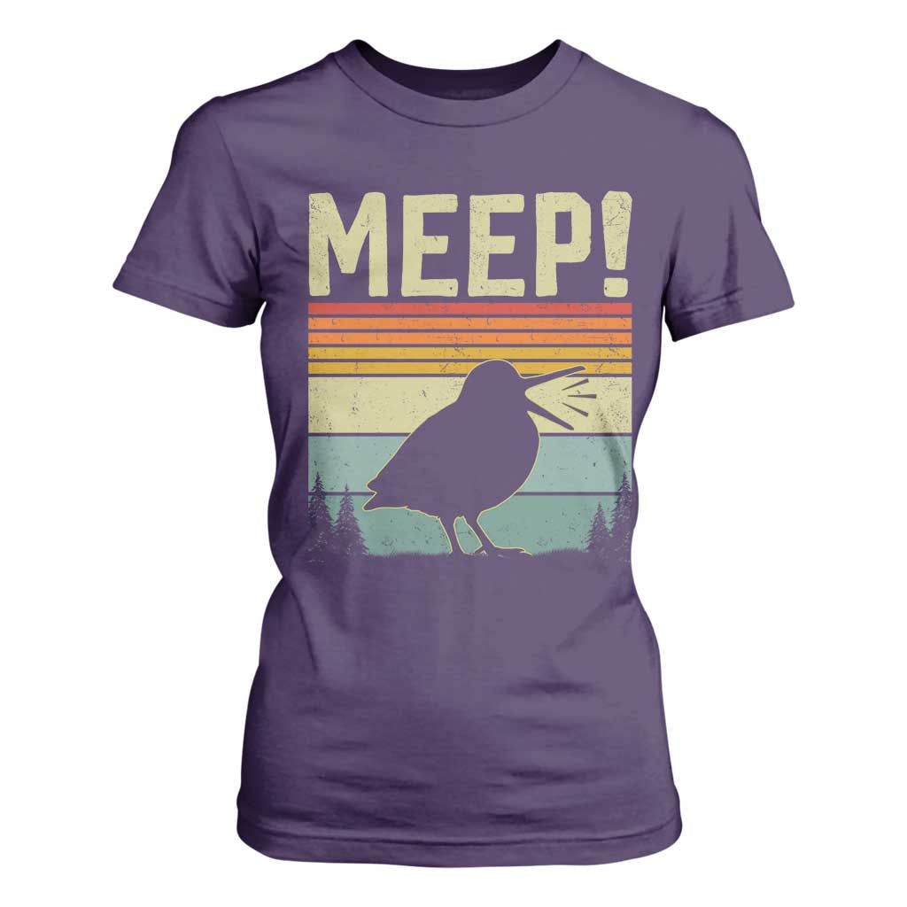 Meep Woodcock T Shirt For Women Funny Nature Lover TS14 Purple Print Your Wear