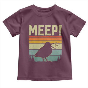Meep Woodcock Toddler T Shirt Funny Nature Lover TS14 Maroon Print Your Wear