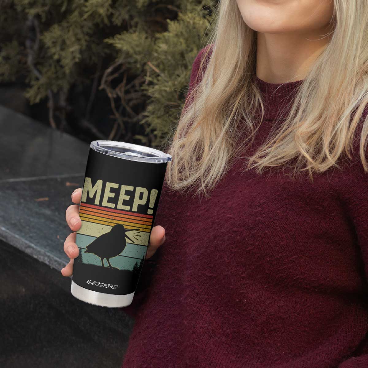 Meep Woodcock Tumbler Cup Funny Nature Lover TS14 Print Your Wear