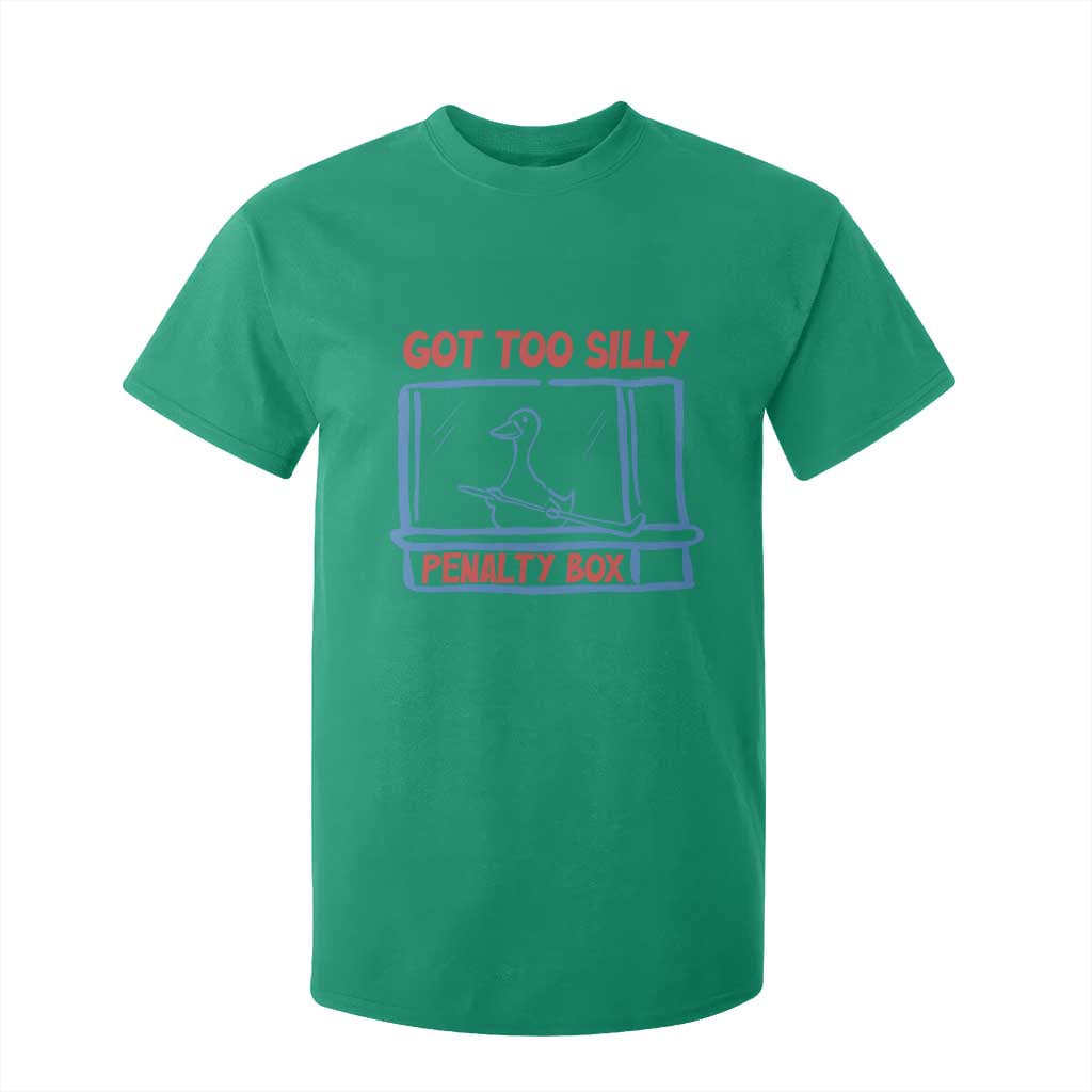 Hockey Got Too Silly Penalty Box T Shirt For Kid Silly Goose Meme TS14 Irish Green Print Your Wear