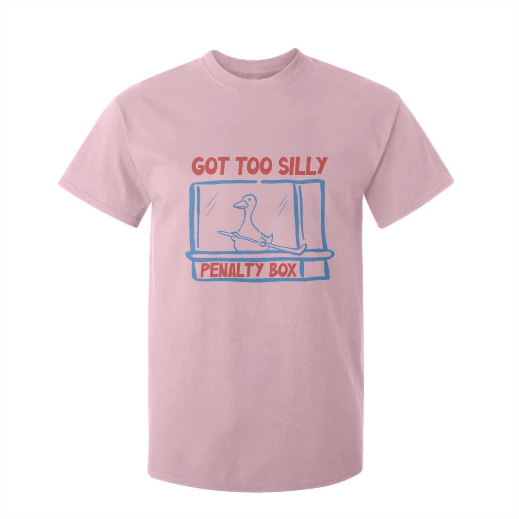 Hockey Got Too Silly Penalty Box T Shirt For Kid Silly Goose Meme TS14 Light Pink Print Your Wear