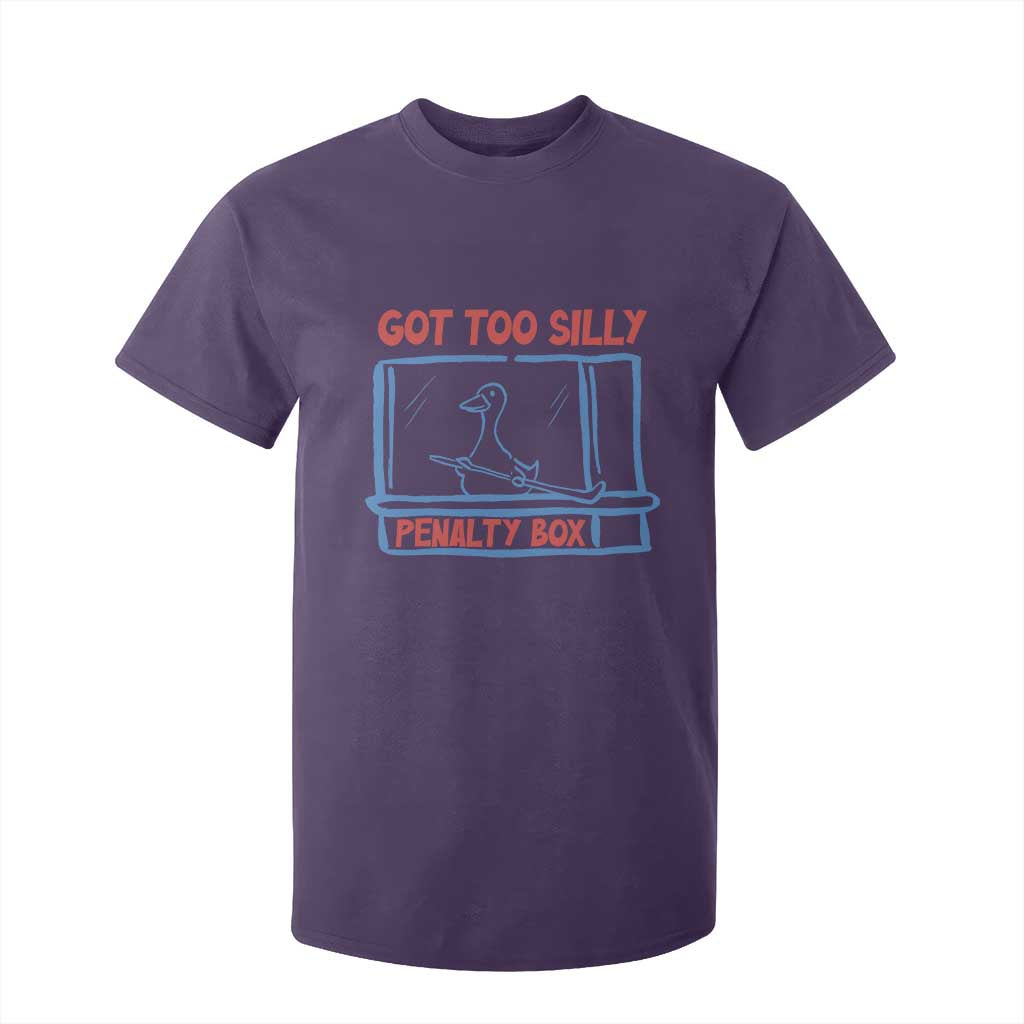 Hockey Got Too Silly Penalty Box T Shirt For Kid Silly Goose Meme TS14 Purple Print Your Wear