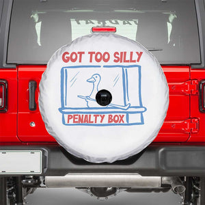 Hockey Got Too Silly Penalty Box Spare Tire Cover Silly Goose Meme TS14 White Print Your Wear
