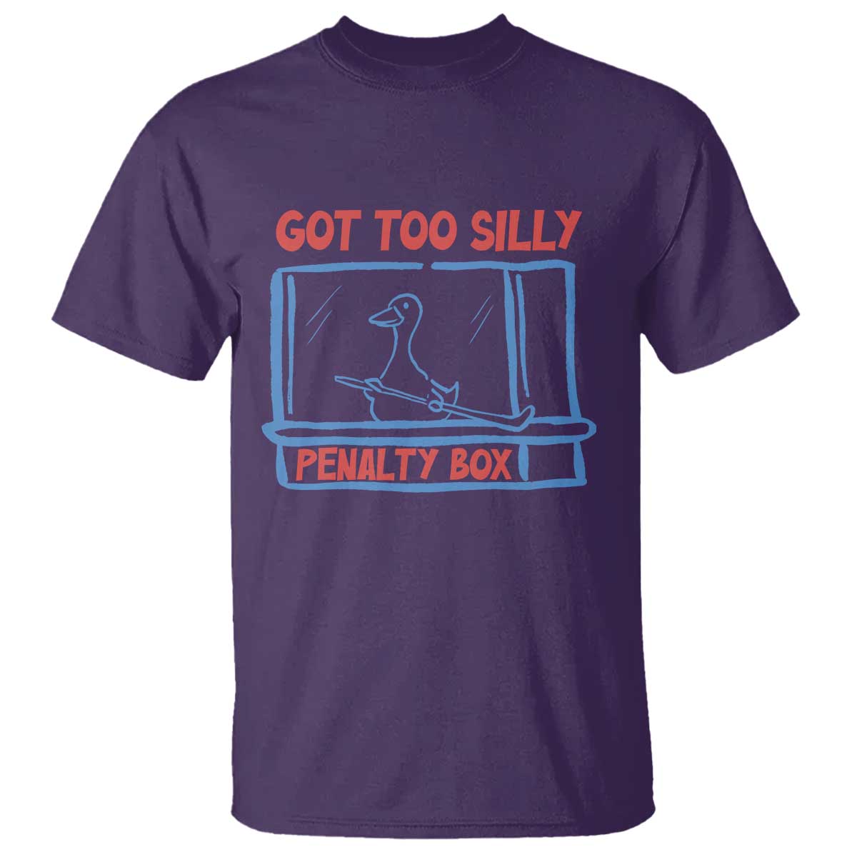 Hockey Got Too Silly Penalty Box T Shirt Silly Goose Meme TS14 Purple Print Your Wear