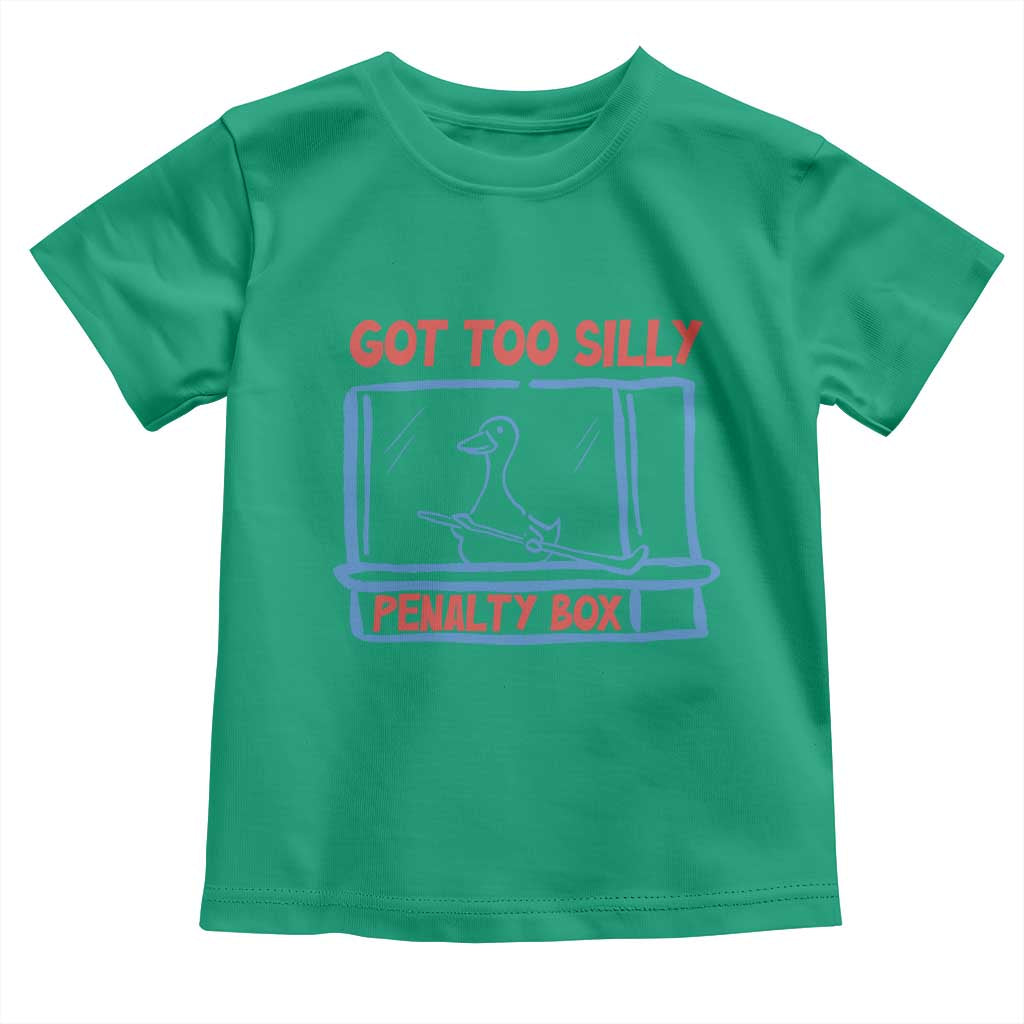 Hockey Got Too Silly Penalty Box Toddler T Shirt Silly Goose Meme TS14 Irish Green Print Your Wear