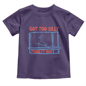 Hockey Got Too Silly Penalty Box Toddler T Shirt Silly Goose Meme TS14 Purple Print Your Wear