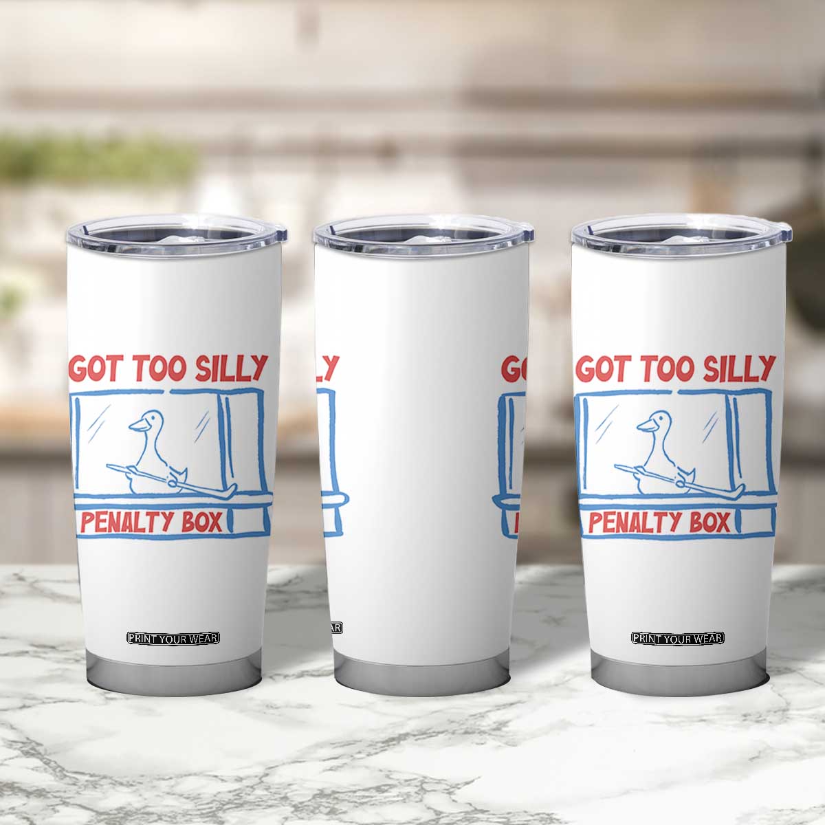 Hockey Got Too Silly Penalty Box Tumbler Cup Silly Goose Meme TS14 Print Your Wear