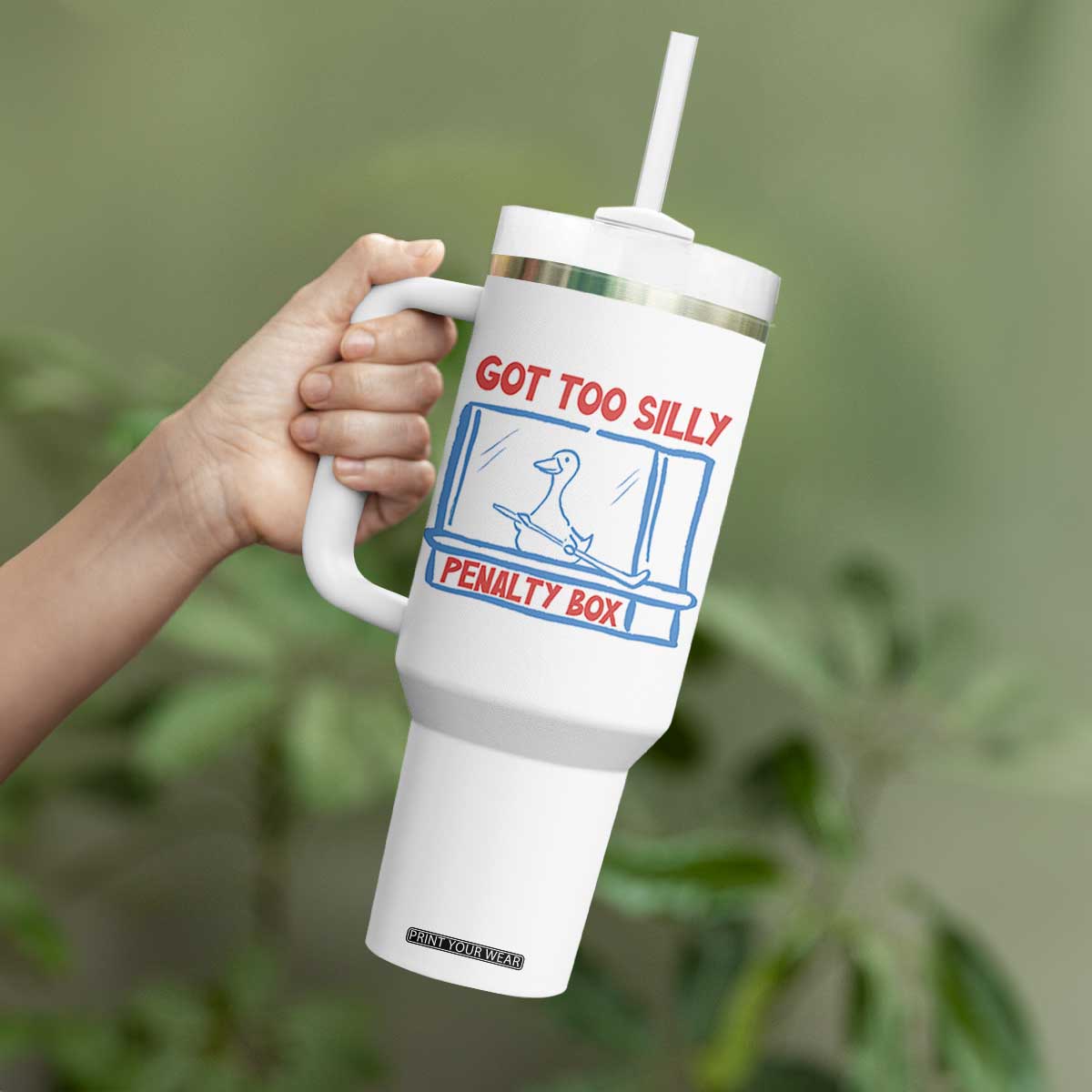 Hockey Got Too Silly Penalty Box Tumbler With Handle Silly Goose Meme TS14 Print Your Wear