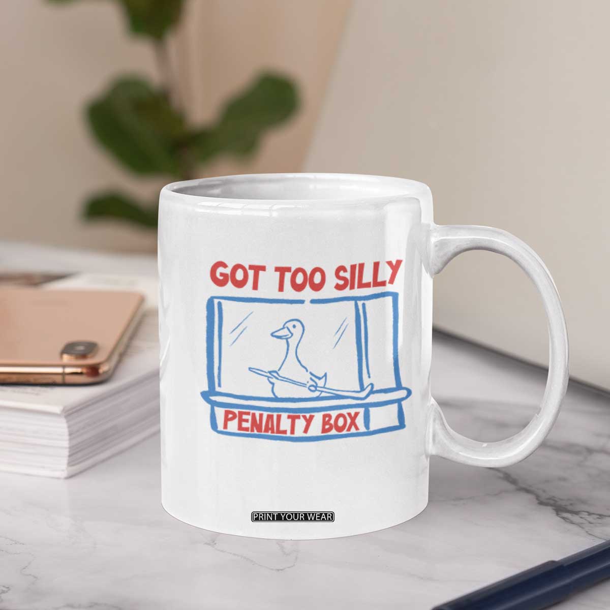 Hockey Got Too Silly Penalty Box Coffee Mug Silly Goose Meme TS14 Print Your Wear