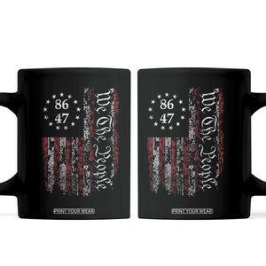 8647 Impeach Trump Coffee Mug Retro American Flag TS14 Black Print Your Wear