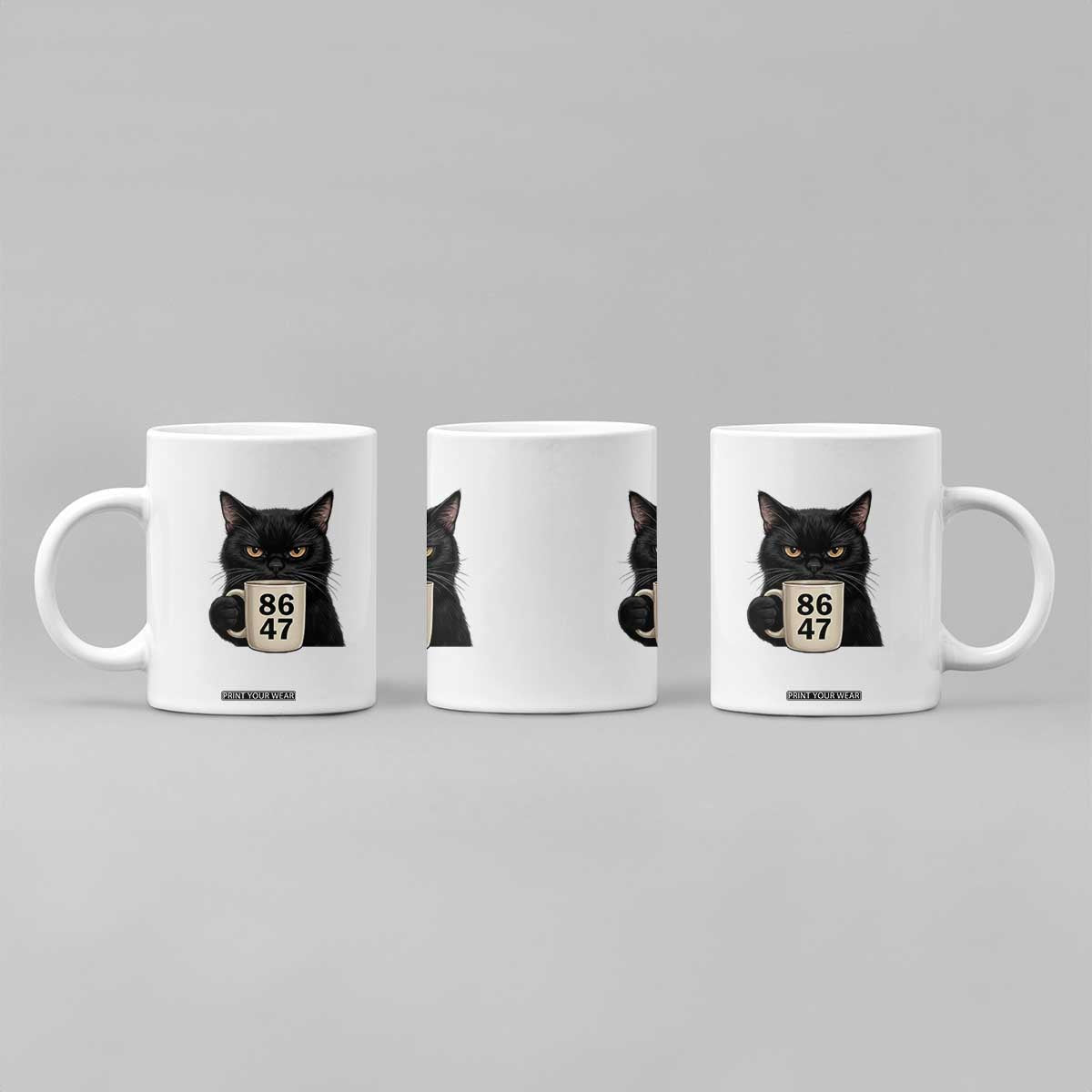 8647 Impeach Trump Coffee Mug Funny Black Cat Anti FDT Political TS14 Print Your Wear