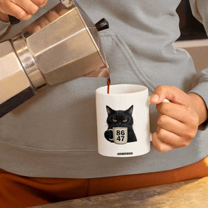 8647 Impeach Trump Coffee Mug Funny Black Cat Anti FDT Political TS14 Print Your Wear
