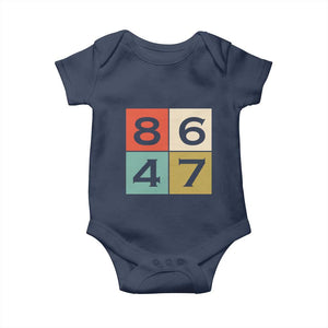 Retro Vintage 8647 Baby Onesie Classic Vintage 80s Style TS14 Navy Print Your Wear