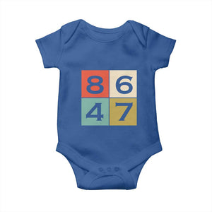 Retro Vintage 8647 Baby Onesie Classic Vintage 80s Style TS14 Royal Blue Print Your Wear