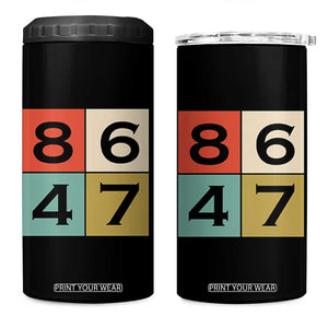 Retro Vintage 8647 4 in 1 Can Cooler Tumbler Classic Vintage 80s Style TS14 One Size: 16 oz Black Print Your Wear