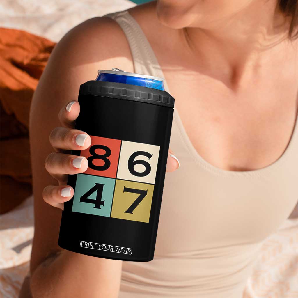 Retro Vintage 8647 4 in 1 Can Cooler Tumbler Classic Vintage 80s Style TS14 Print Your Wear