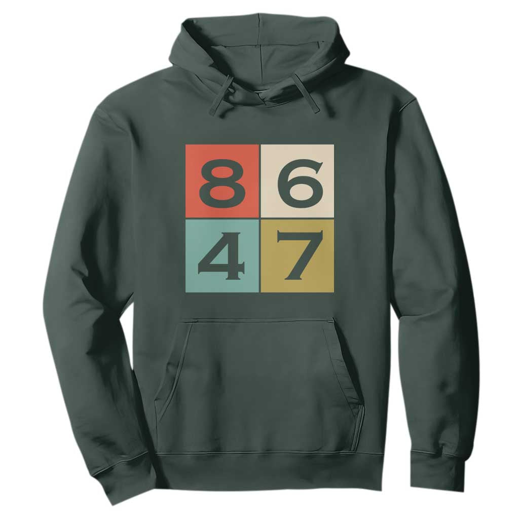 Retro Vintage 8647 Hoodie Classic Vintage 80s Style TS14 Dark Forest Green Print Your Wear