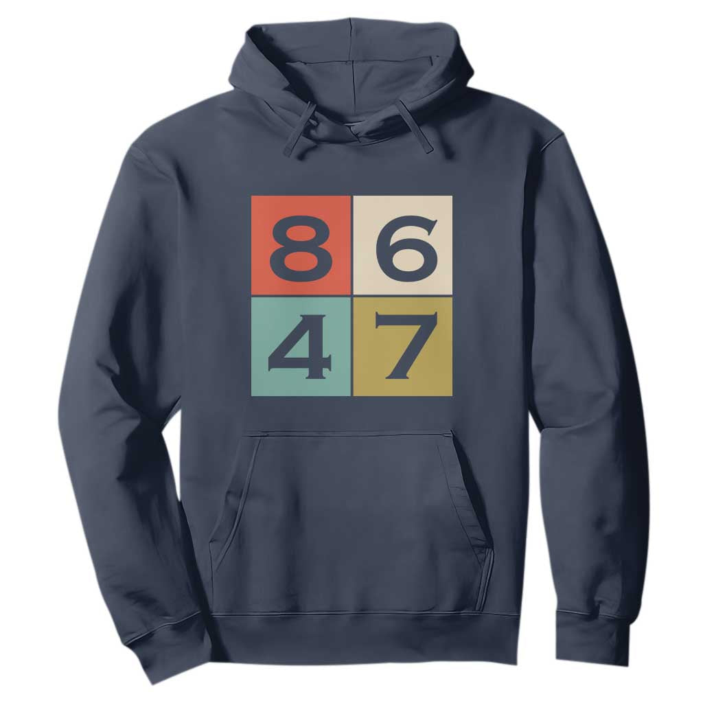 Retro Vintage 8647 Hoodie Classic Vintage 80s Style TS14 Navy Print Your Wear