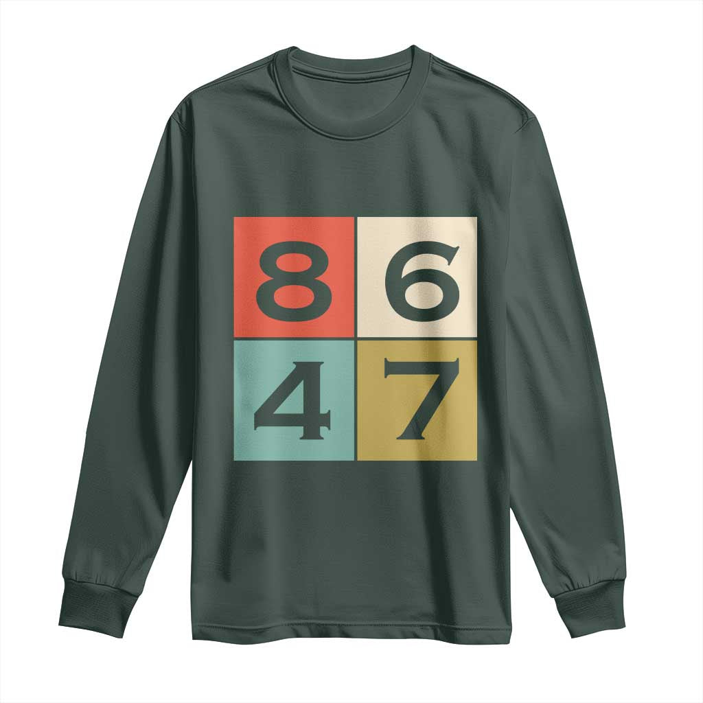 Retro Vintage 8647 Long Sleeve Shirt Classic Vintage 80s Style TS14 Dark Forest Green Print Your Wear