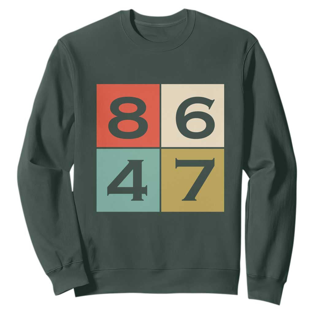 Retro Vintage 8647 Sweatshirt Classic Vintage 80s Style TS14 Dark Forest Green Print Your Wear