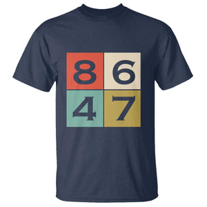 Retro Vintage 8647 T Shirt Classic Vintage 80s Style TS14 Navy Print Your Wear