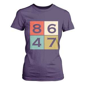Retro Vintage 8647 T Shirt For Women Classic Vintage 80s Style TS14 Purple Print Your Wear