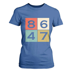 Retro Vintage 8647 T Shirt For Women Classic Vintage 80s Style TS14 Royal Blue Print Your Wear