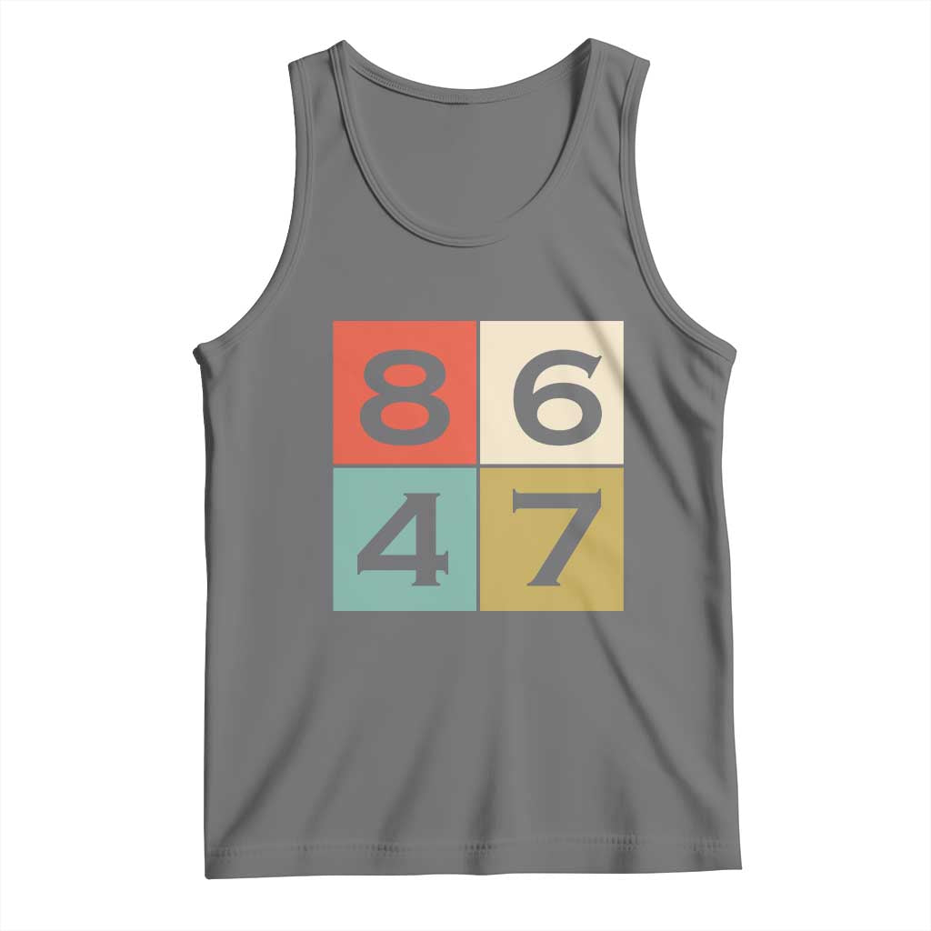 Retro Vintage 8647 Tank Top Classic Vintage 80s Style TS14 Black Heather Print Your Wear