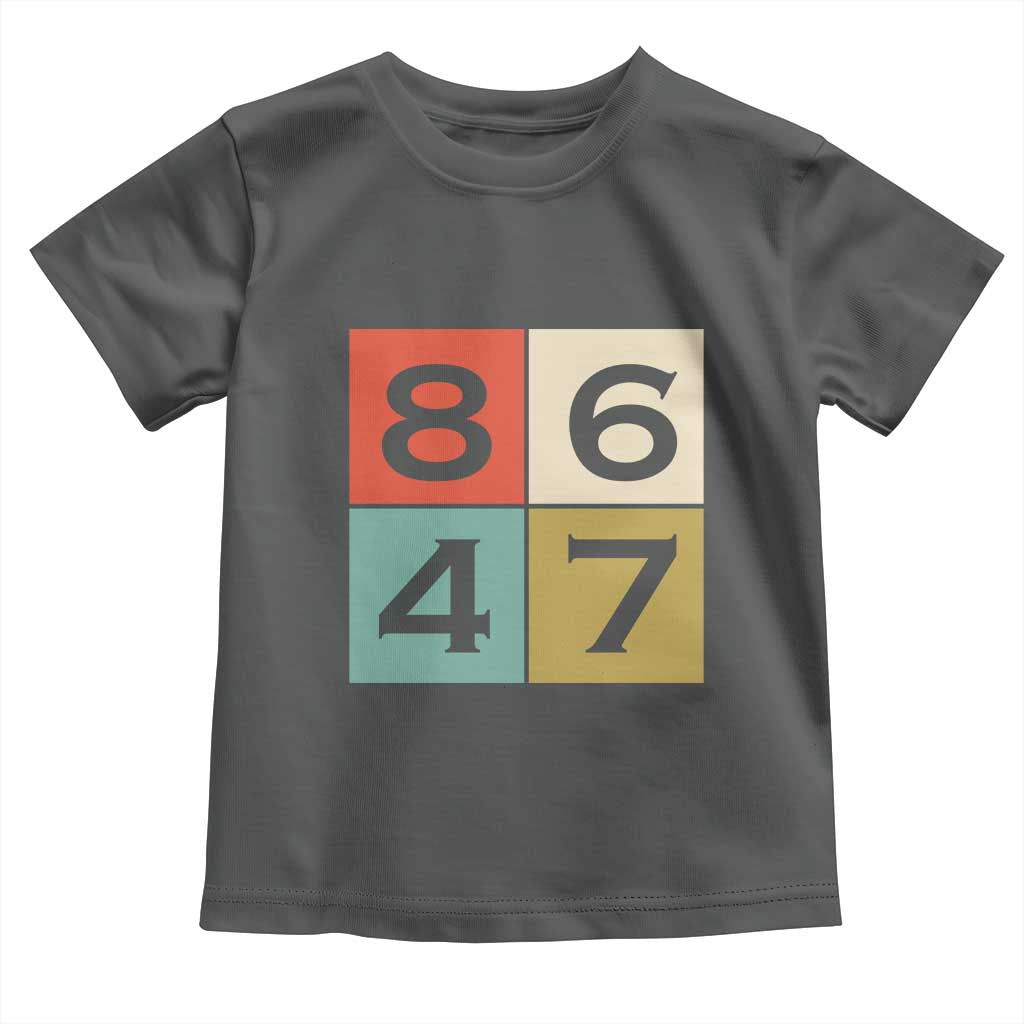 Retro Vintage 8647 Toddler T Shirt Classic Vintage 80s Style TS14 Dark Heather Print Your Wear
