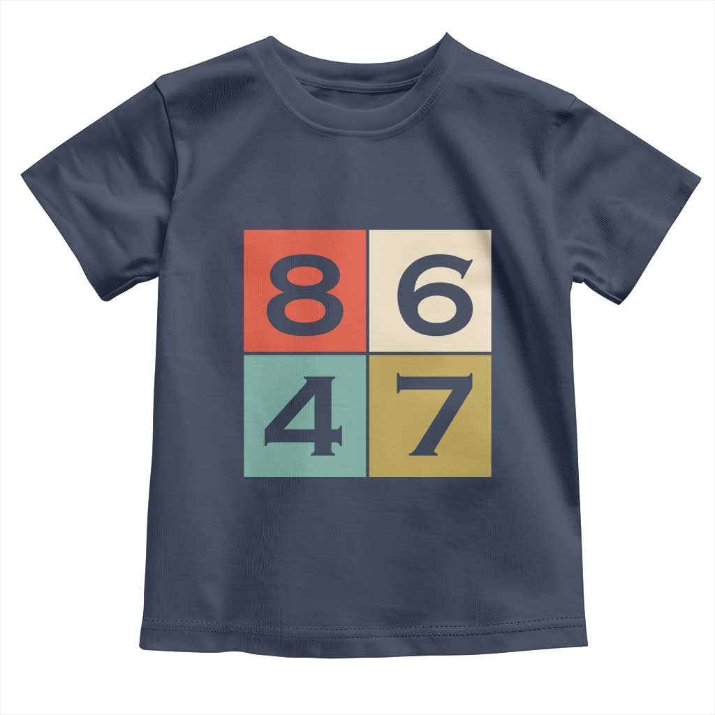 Retro Vintage 8647 Toddler T Shirt Classic Vintage 80s Style TS14 Navy Print Your Wear