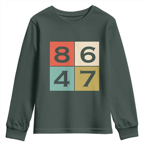 Retro Vintage 8647 Youth Sweatshirt Classic Vintage 80s Style TS14 Dark Forest Green Print Your Wear
