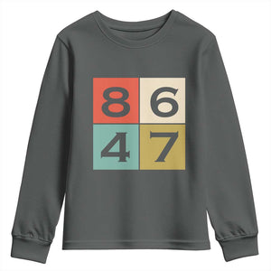 Retro Vintage 8647 Youth Sweatshirt Classic Vintage 80s Style TS14 Dark Heather Print Your Wear