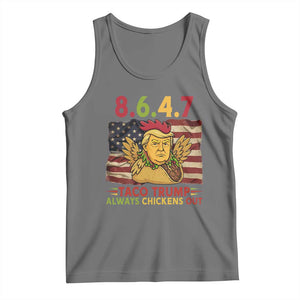 Funny 8647 Tank Top Taco Trump Always Chickens Out TS14 Black Heather Print Your Wear