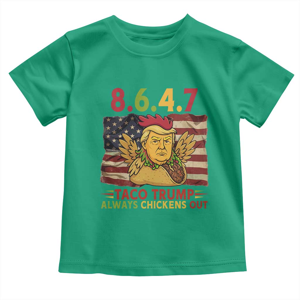 Funny 8647 Toddler T Shirt Taco Trump Always Chickens Out TS14 Irish Green Print Your Wear