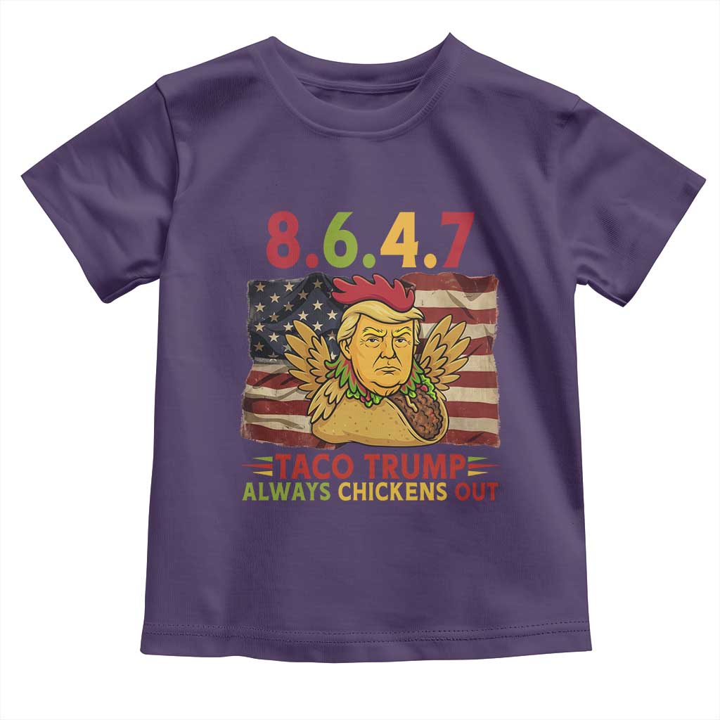 Funny 8647 Toddler T Shirt Taco Trump Always Chickens Out TS14 Purple Print Your Wear