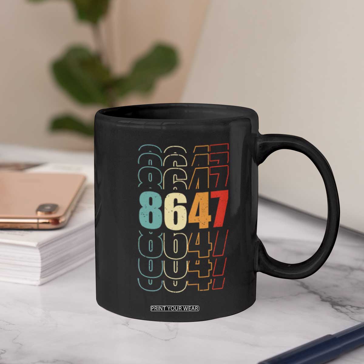 Retro Vintage 8647 Coffee Mug Subtle Anti FDT TS14 Print Your Wear