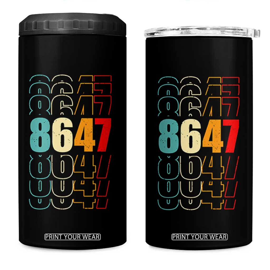 Retro Vintage 8647 4 in 1 Can Cooler Tumbler Subtle Anti FDT TS14 One Size: 16 oz Black Print Your Wear