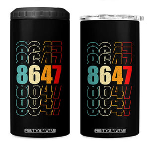 Retro Vintage 8647 4 in 1 Can Cooler Tumbler Subtle Anti FDT TS14 One Size: 16 oz Black Print Your Wear
