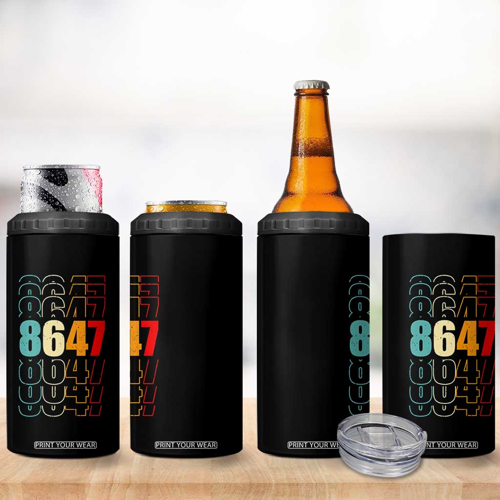 Retro Vintage 8647 4 in 1 Can Cooler Tumbler Subtle Anti FDT TS14 Print Your Wear