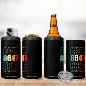 Retro Vintage 8647 4 in 1 Can Cooler Tumbler Subtle Anti FDT TS14 Print Your Wear