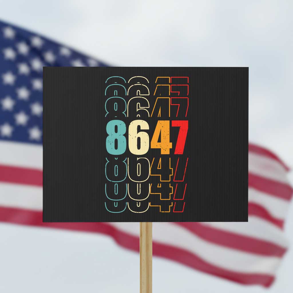 Retro Vintage 8647 Protest Sign Subtle Anti FDT TS14 Horizontal 18
