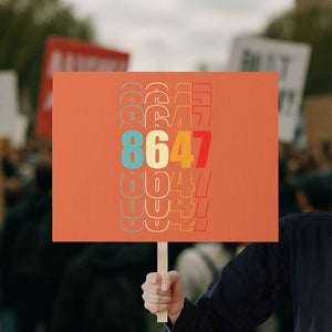 Retro Vintage 8647 Protest Sign Subtle Anti FDT TS14 Horizontal 18" × 24" Orange Print Your Wear