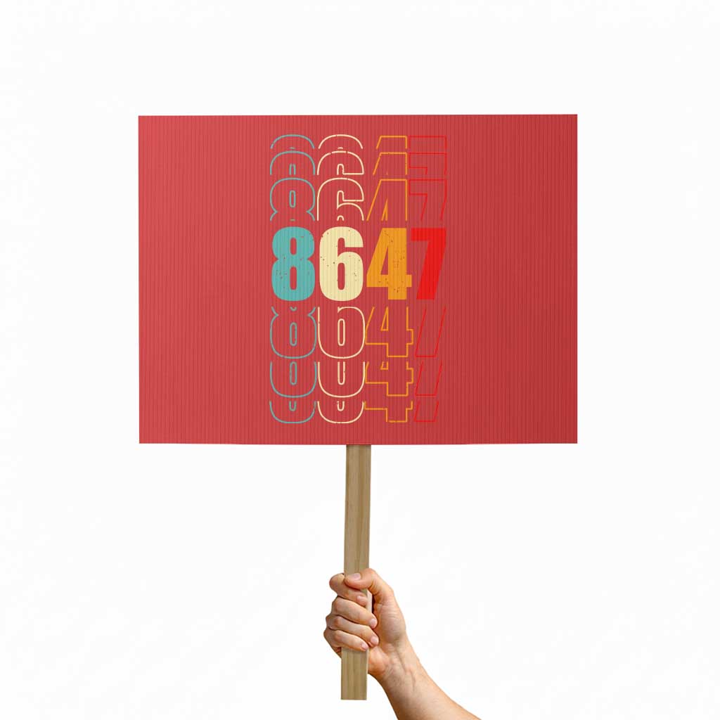 Retro Vintage 8647 Protest Sign Subtle Anti FDT TS14 Horizontal 18